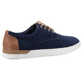 Navy - Back - Hush Puppies Mens Joey Suede Lace Up Trainers