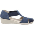 Navy - Side - Fleet & Foster Womens-Ladies Dolly Leather Sandals