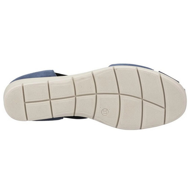 Navy - Pack Shot - Fleet & Foster Womens-Ladies Dolly Leather Sandals