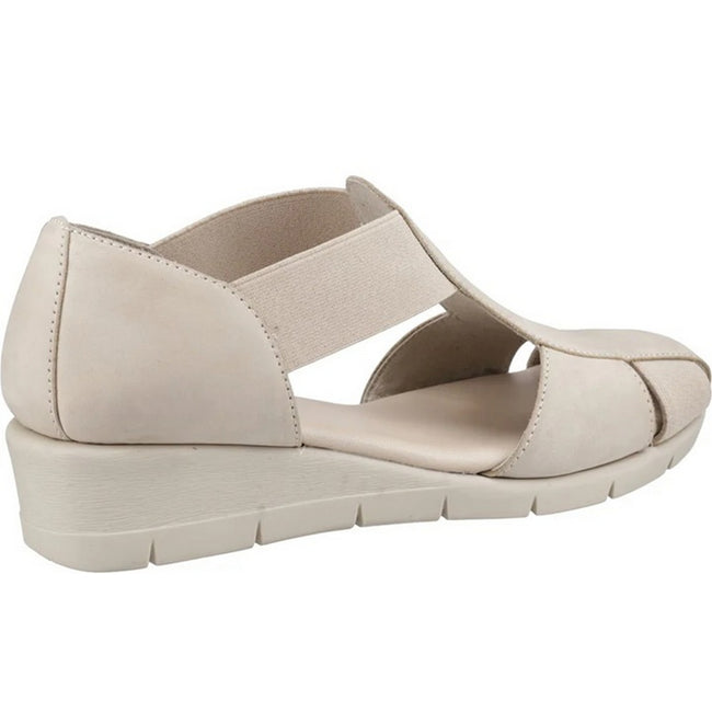 Taupe - Back - Fleet & Foster Womens-Ladies Dolly Leather Sandals