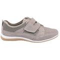 Taupe - Side - Fleet & Foster Womens-Ladies Pamela Leather Trainers