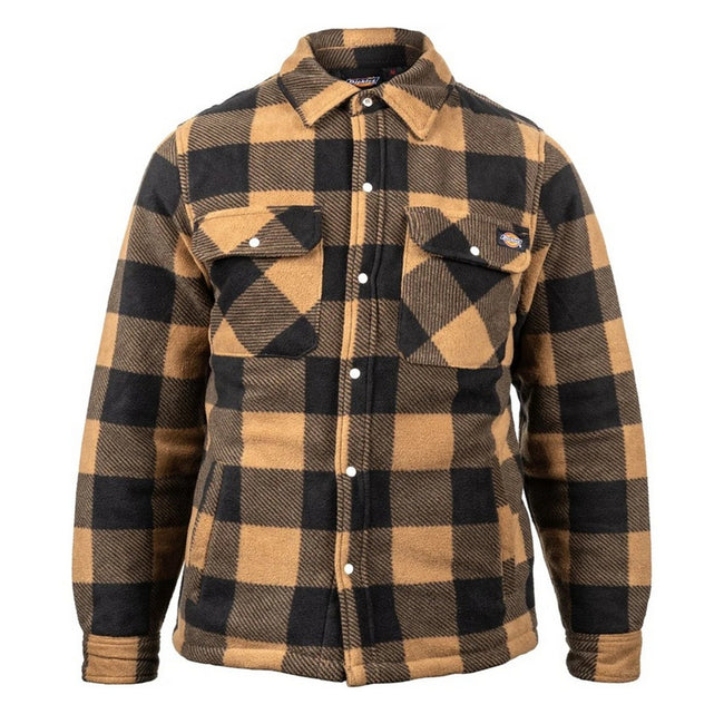 Khaki-Black - Front - Dickies Workwear Mens Portland Shirt