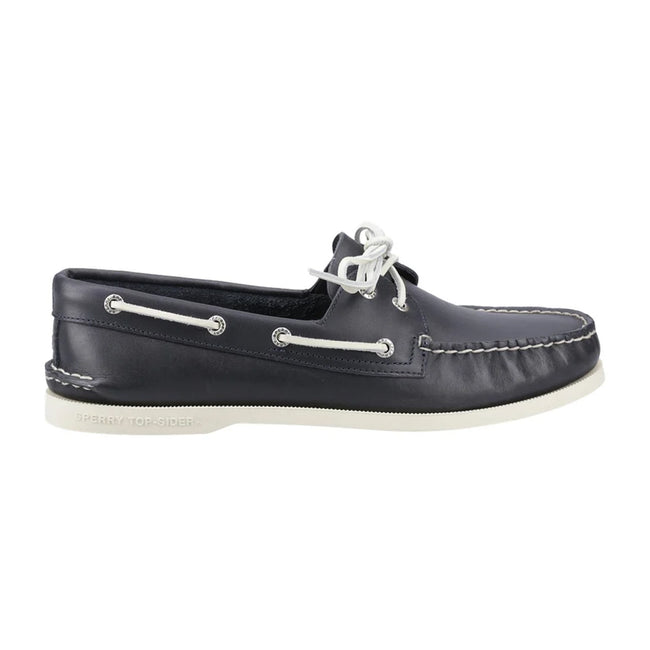 Navy - Lifestyle - Sperry Mens Authentic Full Grain Leather 2 Eyelet Boat Shoes
