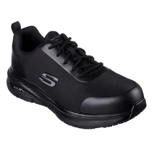 Black - Front - Skechers Mens Steel Toe Cap Safety Shoes