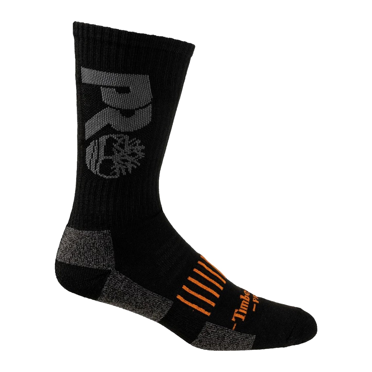 Black-Grey - Back - Timberland Pro Mens Big Logo Crew Socks (Pack of 3)