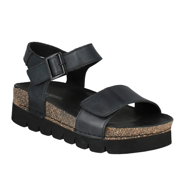 Black - Front - Josef Seibel Womens-Ladies Alice 03 Leather Sandals
