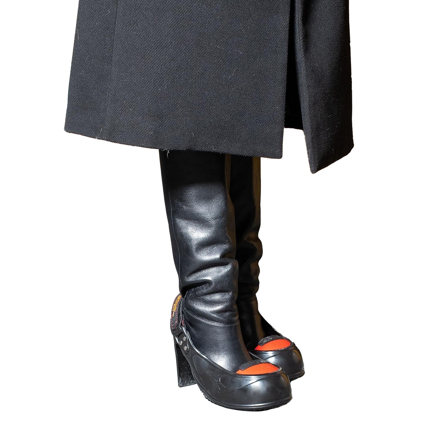 Black - Side - Safety Jogger Visitor Overshoes