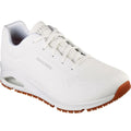 White - Front - Skechers Mens Uno Sr - Sutal Safety Trainers