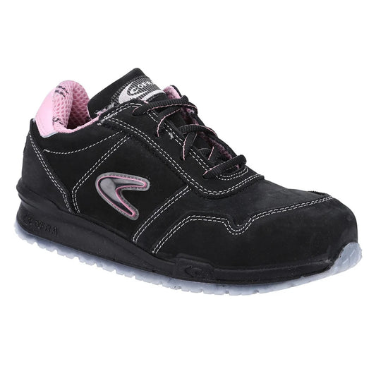 Black - Front - Cofra Womens-Ladies Alice S3 SRC Italian Leather Trainers
