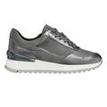 Dark Grey-Gun - Side - Geox Womens-Ladies Desya Leather Trainers