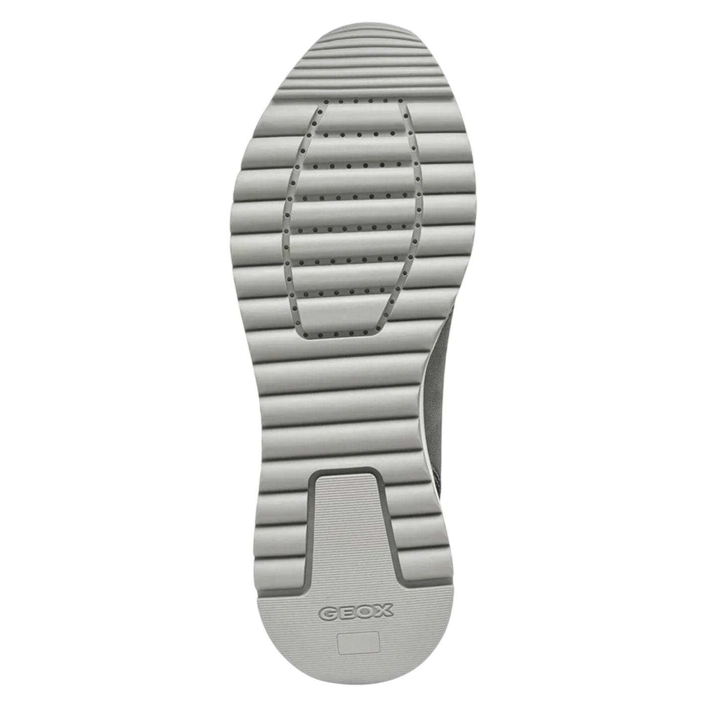 Dark Grey-Gun - Pack Shot - Geox Womens-Ladies Desya Leather Trainers