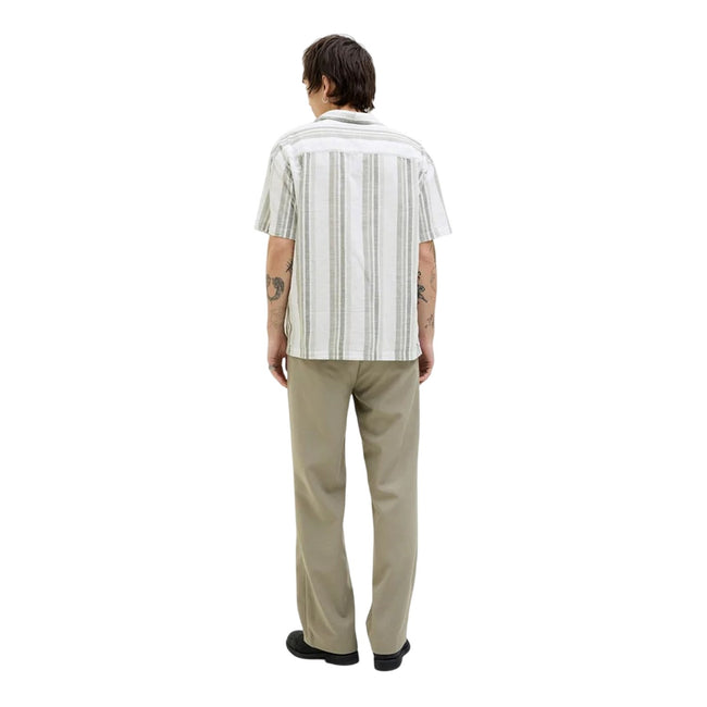 Vetiver - Back - Jack And Jones Mens Stripe Revere Collar Shirt