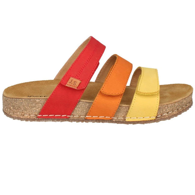 Yellow-Multicoloured - Lifestyle - Josef Seibel Womens-Ladies Hannah 03 Leather Mule Sandals