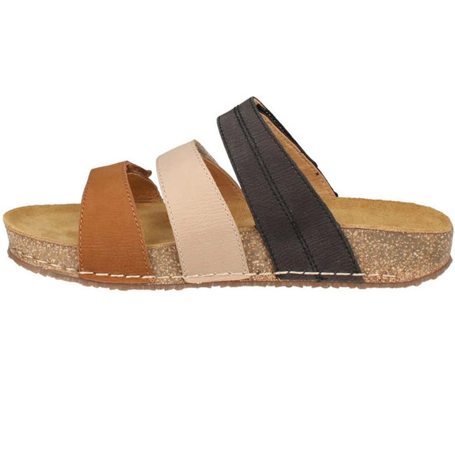 Chestnut - Pack Shot - Josef Seibel Womens-Ladies Hannah 03 Leather Mule Sandals