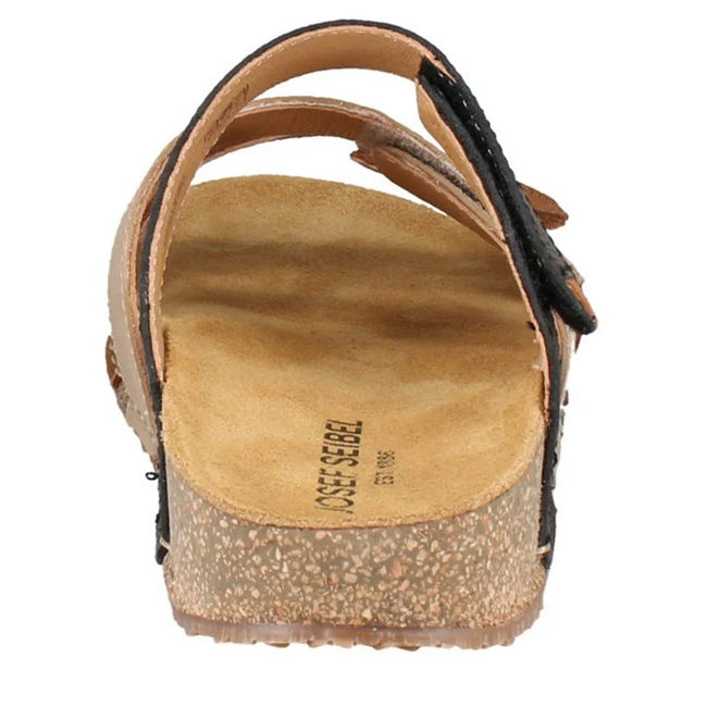 Chestnut - Back - Josef Seibel Womens-Ladies Hannah 03 Leather Mule Sandals