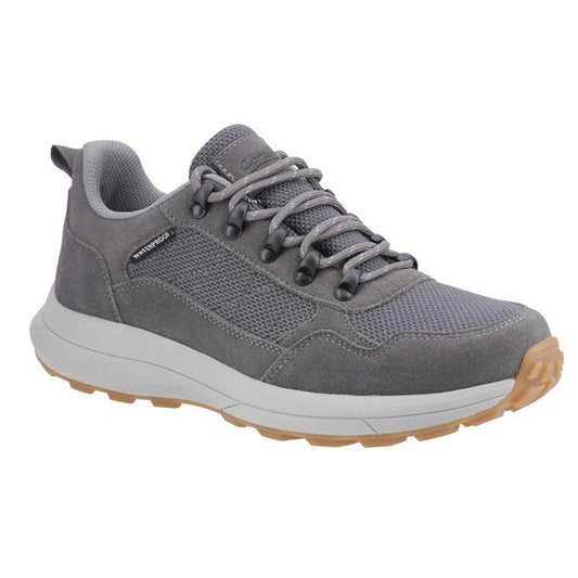 Grey - Front - Cotswold Mens Elmfield Suede Trainers