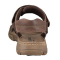 Brown - Back - Josef Seibel Mens Brendan 01 Leather Sandals