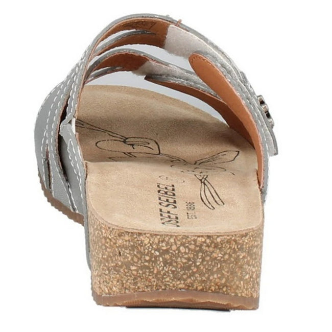 Metallic-Crystal - Back - Josef Seibel Womens-Ladies Tonga 82 Leather Mule Sandals