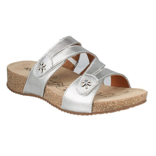 Metallic-Crystal - Front - Josef Seibel Womens-Ladies Tonga 82 Leather Mule Sandals