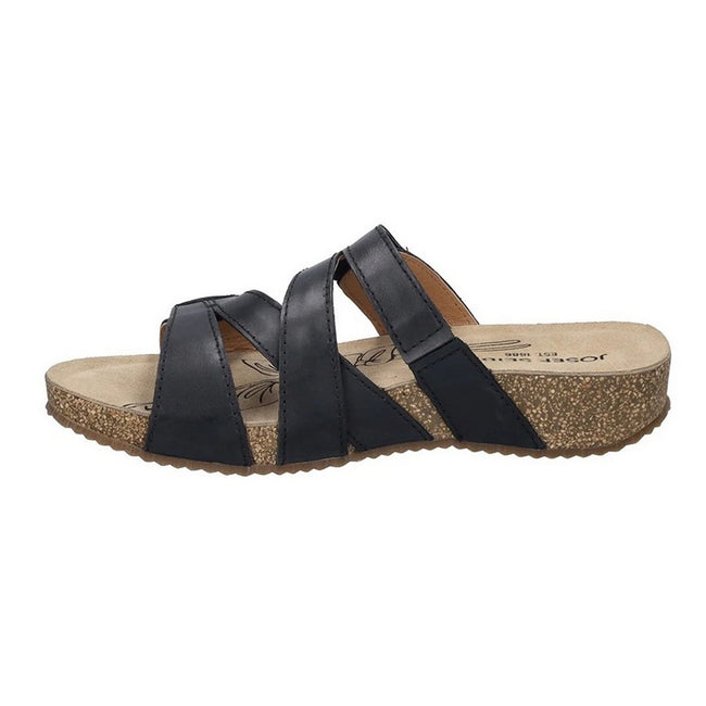 Black - Lifestyle - Josef Seibel Womens-Ladies Tonga 82 Leather Mule Sandals