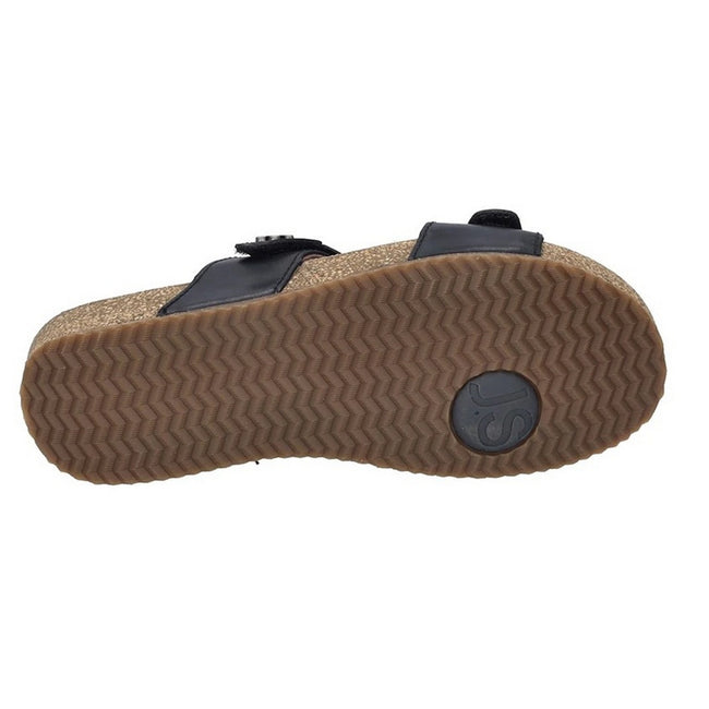 Black - Pack Shot - Josef Seibel Womens-Ladies Tonga 82 Leather Mule Sandals