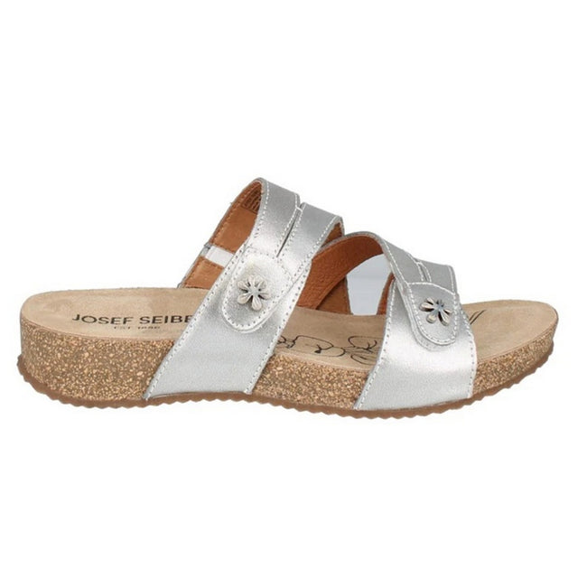 Metallic-Crystal - Side - Josef Seibel Womens-Ladies Tonga 82 Leather Mule Sandals