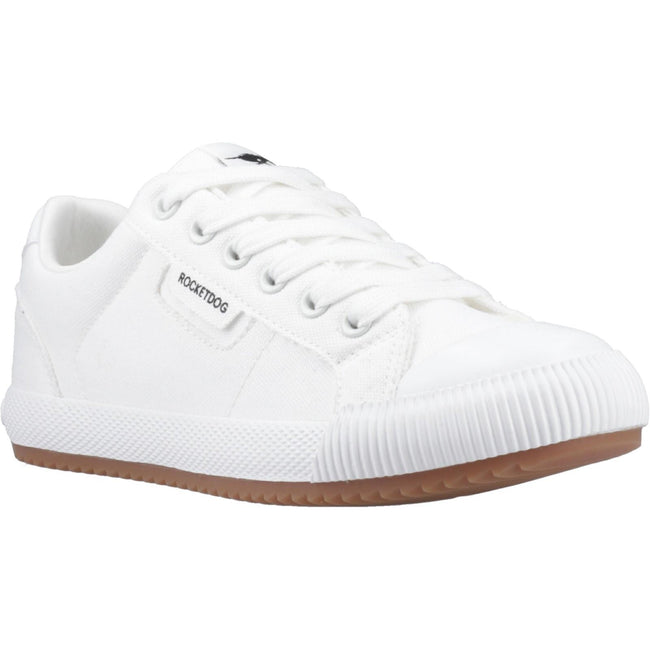 White - Front - Rocket Dog Womens-Ladies Cherry Trainers