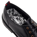 Black - Close up - Base London Mens Dime Leather Derby Shoes