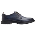 Navy - Side - Base London Mens Dime Leather Derby Shoes