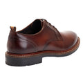 Brown - Back - Base London Mens Dime Leather Derby Shoes