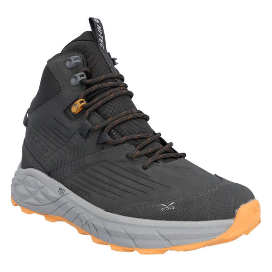Chocolate Brown-Timber Wolf - Front - Hi-Tec Mens Fuse Trek Mid Boots