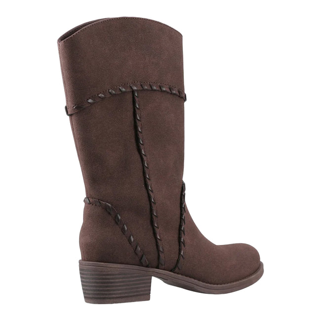 Dark Brown - Back - Rocket Dog Womens-Ladies Rowdy Cowboy Boots