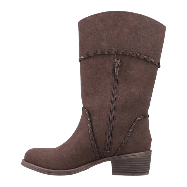 Dark Brown - Side - Rocket Dog Womens-Ladies Rowdy Cowboy Boots