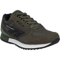 Dark Olive - Front - Hi-Tec Mens Silver Shadow Suede Trainers