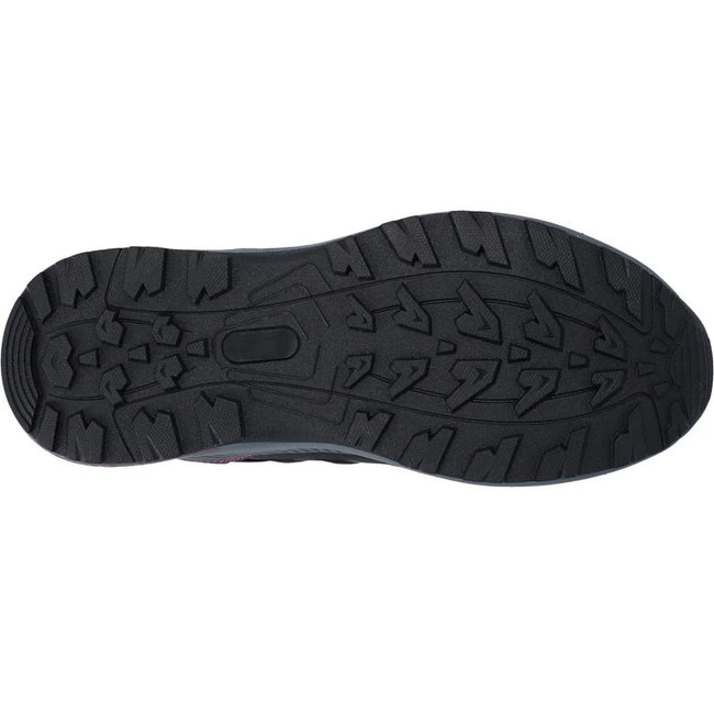Black-Purple - Side - Hi-Tec Womens-Ladies Stealth Trail Low Trainers