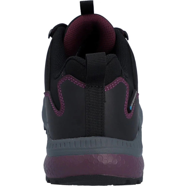 Black-Purple - Back - Hi-Tec Womens-Ladies Stealth Trail Low Trainers