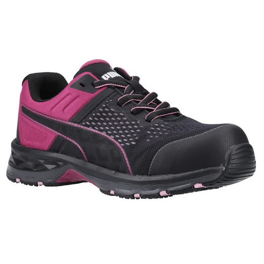 Black-Red - Front - Puma Safety Womens-Ladies Define Safety Shoes