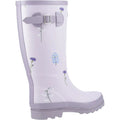Lilac - Back - Cotswold Womens-Ladies Wildflower Wellington Boots
