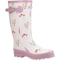 Pink - Front - Cotswold Womens-Ladies Wildflower Wellington Boots