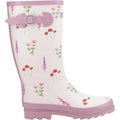 Pink - Lifestyle - Cotswold Womens-Ladies Wildflower Wellington Boots