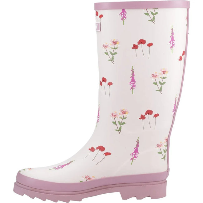Pink - Pack Shot - Cotswold Womens-Ladies Wildflower Wellington Boots