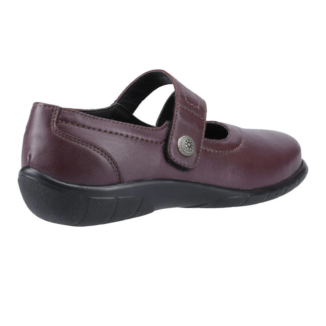 Burgundy - Back - Fleet & Foster Womens-Ladies Ethel Mary Janes
