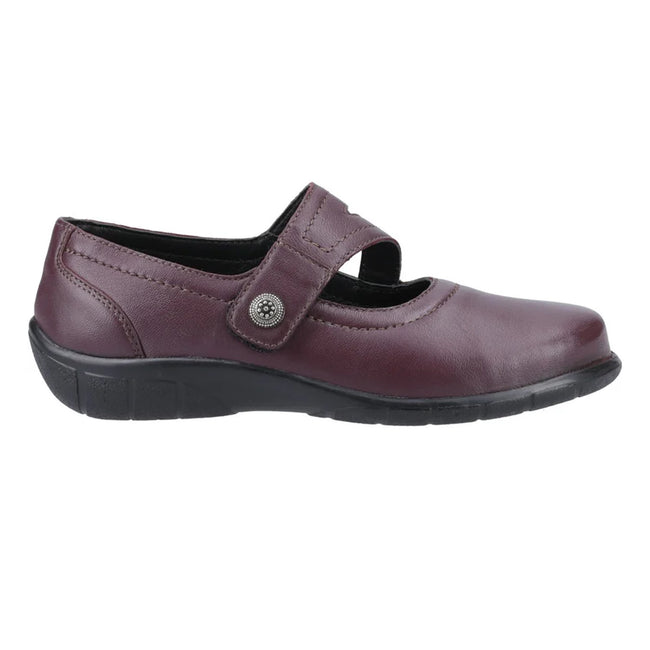 Burgundy - Lifestyle - Fleet & Foster Womens-Ladies Ethel Mary Janes