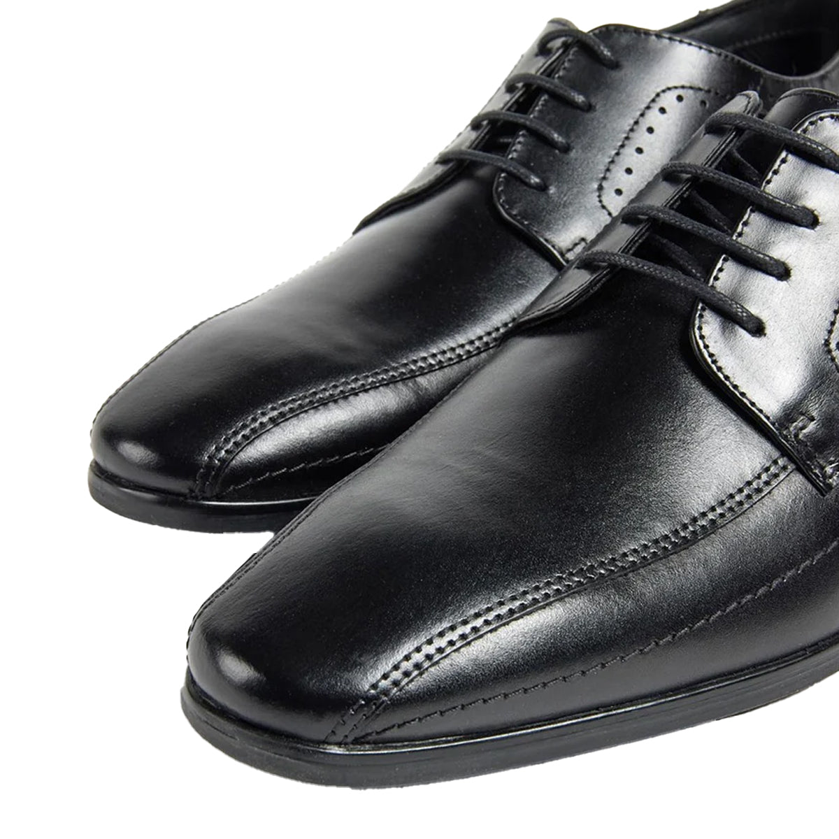 Black - Lifestyle - POD Mens Duke Leather Derby Shoes