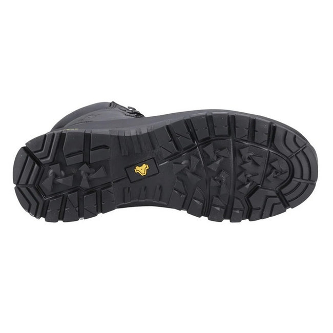 Black - Pack Shot - Amblers Unisex Adult Cow Leather Safety Boots