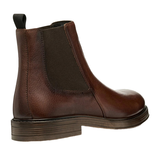 Light Brown - Back - Geox Mens Henreys Leather Ankle Boots