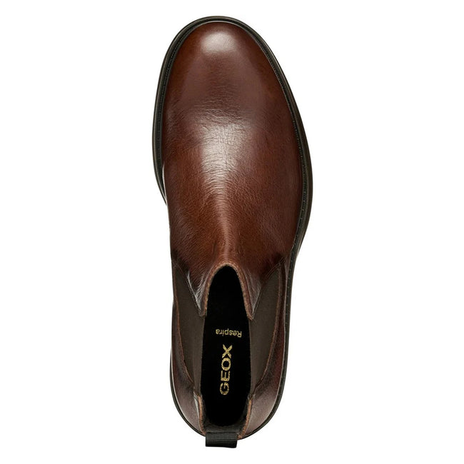 Light Brown - Lifestyle - Geox Mens Henreys Leather Ankle Boots