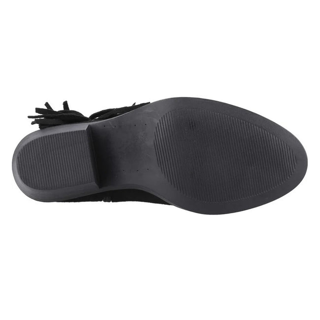 Black - Pack Shot - Rocket Dog Womens-Ladies Yankee Tassel Cowboy Boots