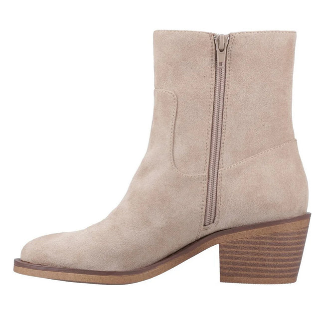 Taupe - Side - Rocket Dog Womens-Ladies Yankee Tassel Cowboy Boots