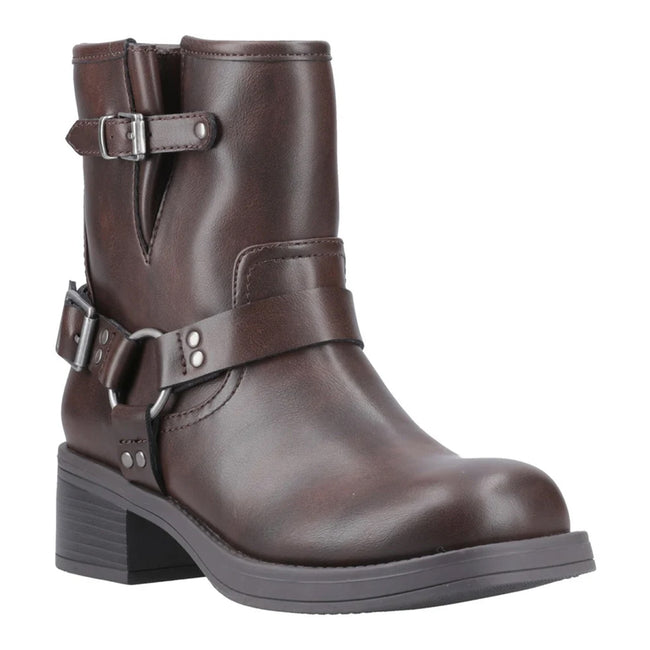 Brown - Front - Rocket Dog Womens-Ladies Nino Biker Boots
